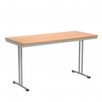 Klapptisch, 140x60 cm (B/T), 72 cm hoch, T-Fuß, 